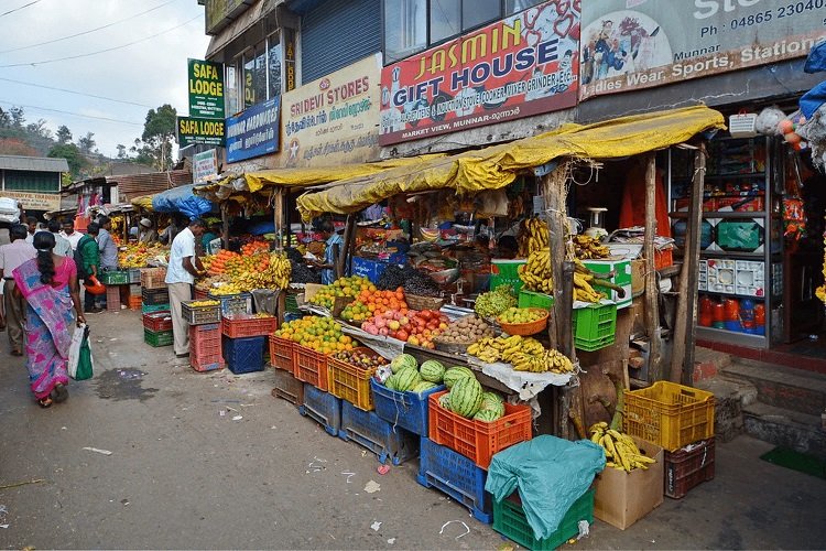 Traditional Kerala spice market